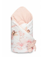 Zavinovačka pre bábätko, mušelín, bavlna - Víla Ema, ružová, biela