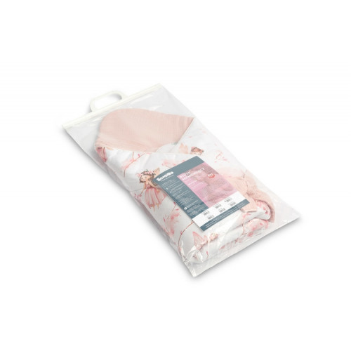 Zavinovačka pre bábätko, mušelín, bavlna - Víla Ema, ružová, biela