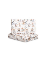 Mušelínové obliečky do postieľky 135x100, Dráčik modrý, jeans