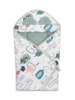 Zavinovačka 2v1 do autosedačky, kočíka, mušelín, bavlna - Ježko Toník, zelená