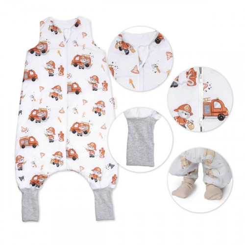 Spací vak so zahrnovacími nohavičkami Baby fireman, veľ. M, 86/104