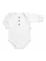 Rastúce body NATURE, dlhý rukáv s gombíkmi, bavlna, biele, 56/62
