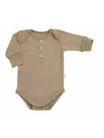 Rastúce body NATURE, dlhý rukáv s gombíkmi, bavlna, fango