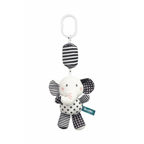 Závesná hračka do kočíka BLACK&WHITE - Slon