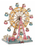Woodcraft Drevené 3D puzzle Ruské koleso pastelové