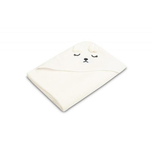 Detská osuška 100x100cm, froté bavlna, Teddy - biela