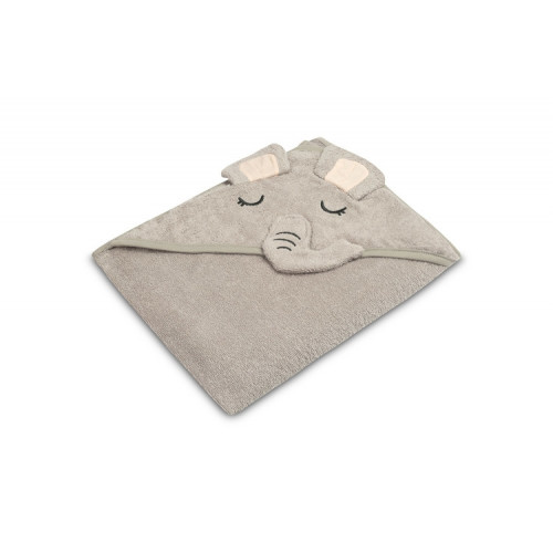Detská osuška 100x100cm, froté bavlna, Sloník - šedá