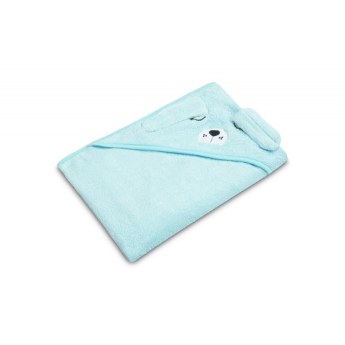 Detská osuška 100x100cm, froté bavlna, Psík - modrá, tyrkys