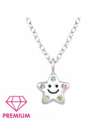 Detská strieborná retiazka s príveskom Star Smile premium