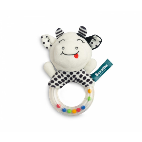 Senzorická hrkálka black&white - Kravička