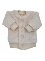 Detská hrejivá bundička/mikina medvedík, béžová, 56/62