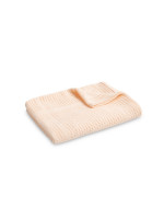 Jemná ažurková bavlnená dečka 110x70 - sv. rúžová