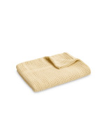 Jemná ažurková bavlnená dečka 110x70 - béžová káva