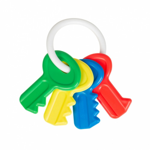 Hrkálka pre bábätko - Kľúče farebné
