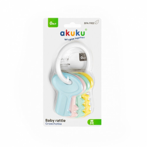 Hrkálka pre bábätko - Kľúče pastelové