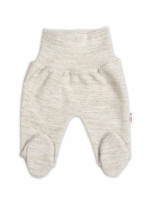 Pletené dojčenské polodupačky Hand Made, Baby Nellys, jasno béžové, veľ. 68