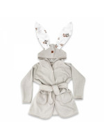 Detský termožupan s uškami Meďa pilot - béžový