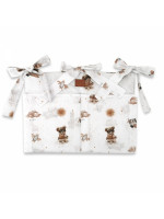 Vreckár na postieľku, bavlna, Méďa pilot - biela, béžová