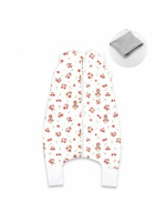 Teplejšie spací vak so zahrnovacími nohavičkami, bavlna, Kačičky - biela, růžová, veľ. S