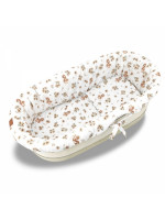 3D sada do koša, kočíka - bavlna, Kačenky - biela, béžová