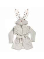 Detský termožupan s uškami Kačičky - biela, béžová