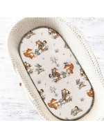 Prestieradlo do kočíka, koša, bavlna, Friends time - latte