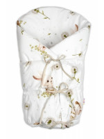 Obliečka, poťah bavlna na retro zavinovačku LALLY, Púpava - biela, béžová