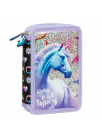 Školský peračník dvojposchodový s náplňou Jednorožec