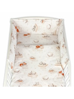 Mantinel s obliečkami, 3D sada - Na obláčiku, béžová, bíela