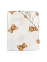 Prestieradlo do postieľky 120x60cm, Míša - biely s potlačou