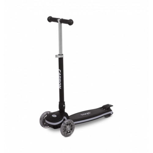 Kolobežka pre deti, 3 kolesová carbon - čierná