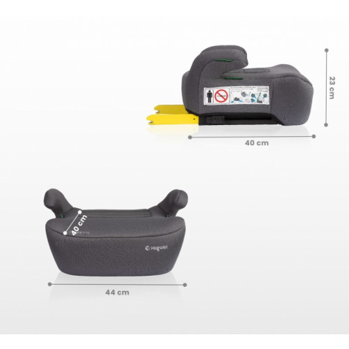 Autosedačka, podsedák s isofixom JAGUAR I-size, zelená (125-150)