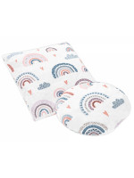 Veľký a malý nahrievací vankúšik termofor s čerešňovými kôstkami - Dúha