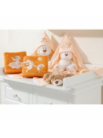 Polárová dečka s vyšívkou 80 x 95 cm, Zajačikovia - oranžová