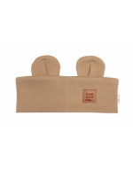 Čelenka Teddy s uškami pre deti Hand Made - hnědá, béžová