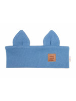 Čelenka Cat s úškami pre deti Hand Made - jeans, 4-8 rokov