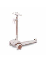 Detská trojkolesová kolobežka s LED kolieskami Satura, biela