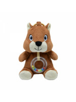Závesná plyšová hračka s melódiou, Veverička, 20 cm - hnedá