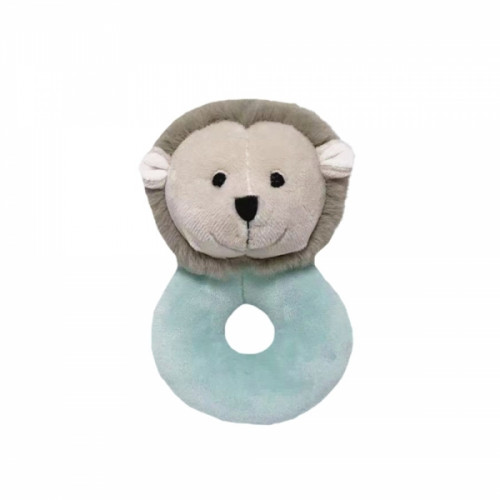 Plyšová hrkálka Ježko 18cm - šedé, modré