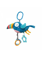 Závesná edukačná hračka s melódiou a s hryzátkom - Tukan