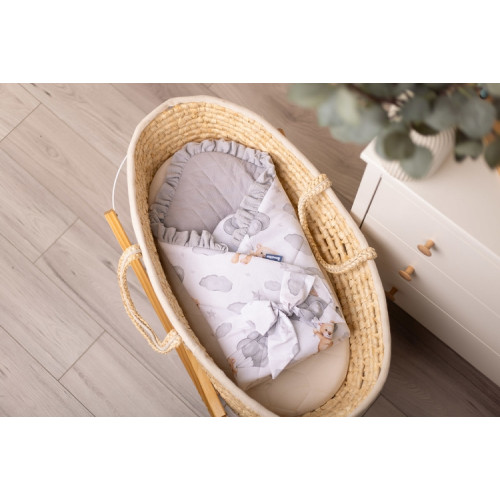 Zavinovačka pre bábätko, mušelín, bavlna Medvedík v šedej