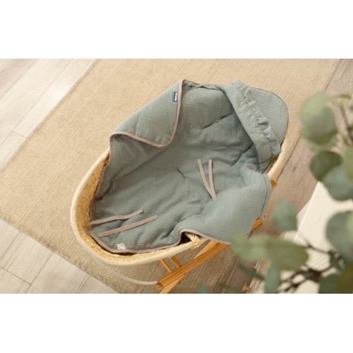 Zavinovačka 2v1 do autosedačky, kočíka, mušelín, bavlna, khaki