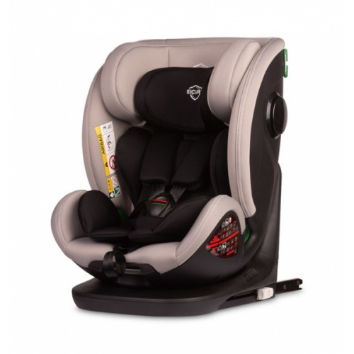 Detská autosedačka Securo 40-150 cm, otočná, ISOFIX, i-Size, 40-150, svetlo šedá