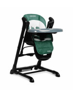 Jedálenská stolička, hojdačka 2 v 1, Indigo - černá, zelená