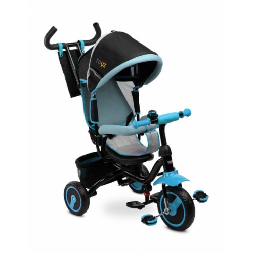 Detská trojkolka Timmy 3v1 s vodiacou tyčou, rastúca - modrá