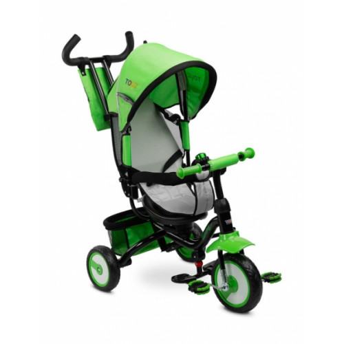 Detská trojkolka Timmy 3v1 s vodiacou tyčou, rastúca - zelená
