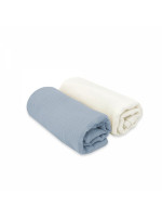 Mušelínové plienky Nature, 80x80 cm, jeans, smotanová - 2ks