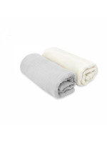 Mušelínové plienky Nature, 80x80 cm, sivá, smotanová - 2ks