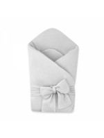 Elegantná mušelínová zavinovačka s viazaním Nature, 75x75 cm,  šedá