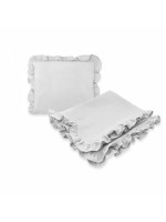 Luxusná 2D sada Nature - vankúšik a deka s volánikom - šedá